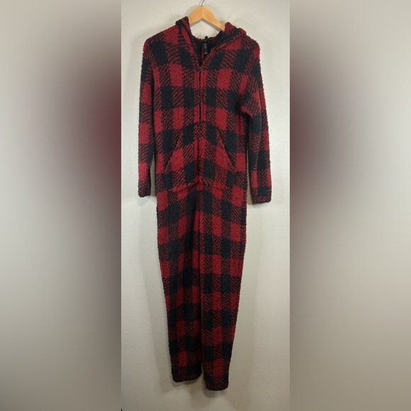 Skims Knit Unisex Onsie | Red Plaid | size S/M - Picture 3 of 5